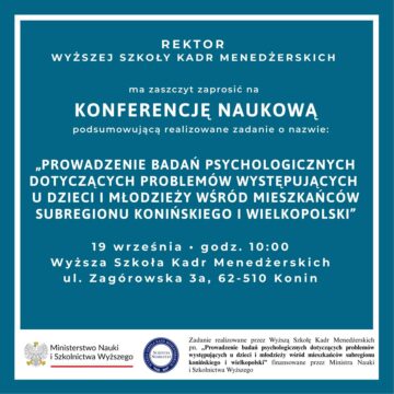 Konferencja naukowa w&nbsp;Wyższej Szkole Kadr Menedżerskich