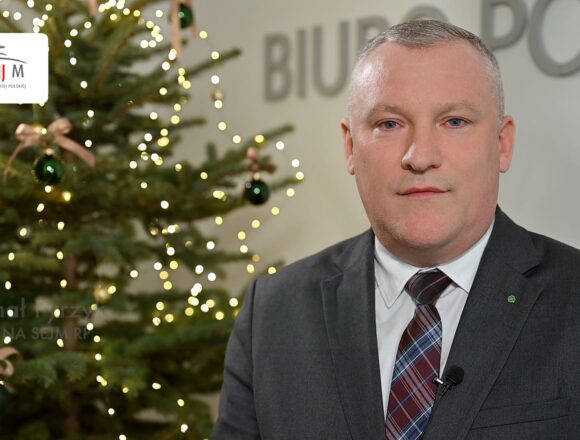 Życzenia posła na&nbsp;Sejm RP&nbsp;Michała Pyrzyka