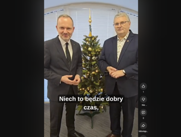 Życzenia Posła do&nbsp;PE&nbsp;Krzysztofa Hetmana oraz&nbsp;Wicemarszałka Województwa Wielkopolskiego Krzysztofa Grabowskiego