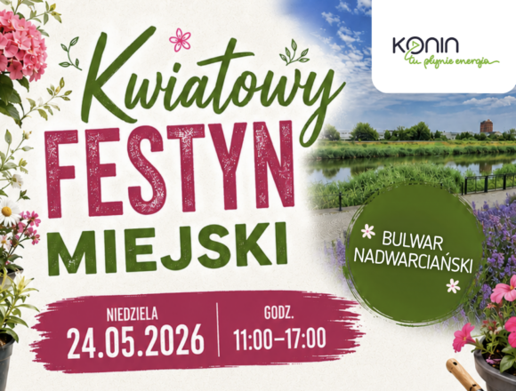 Konińska fiesta kwiatowa już 24 maja na&nbsp;Bulwarze Nadwarciańskim