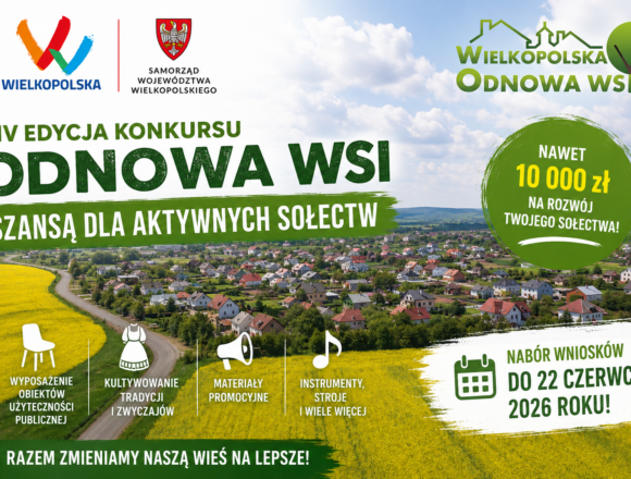 Ruszył nabór do&nbsp;XIV edycji konkursu „Odnowa Wsi Szansą dla Aktywnych Sołectw”